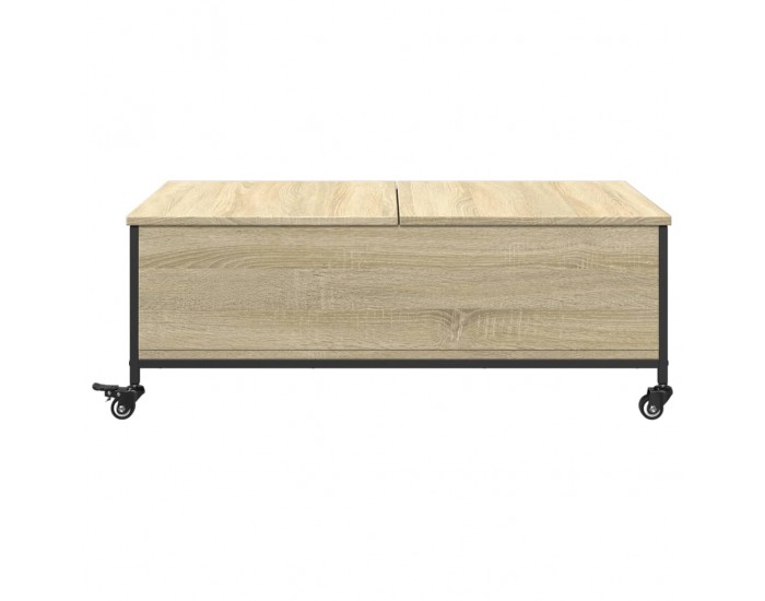 Sonata H Маса за кафе с колелца дъб сонома 91x55x34 см инженерно дърво