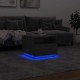 Sonata H Маса за кафе с LED осветление, сив сонома, 50x49x40 см