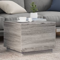 Sonata H Маса за кафе с LED осветление, сив сонома, 50x50x40 см - Măsuțe de living