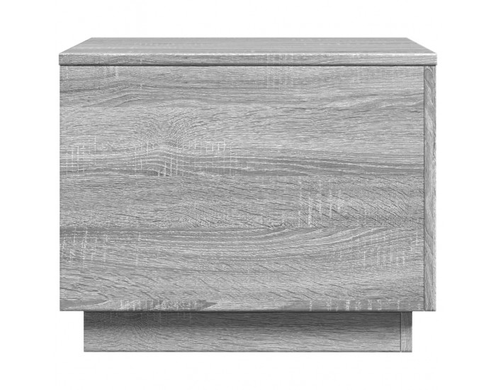 Sonata H Маса за кафе с LED осветление, сив сонома, 50x50x40 см