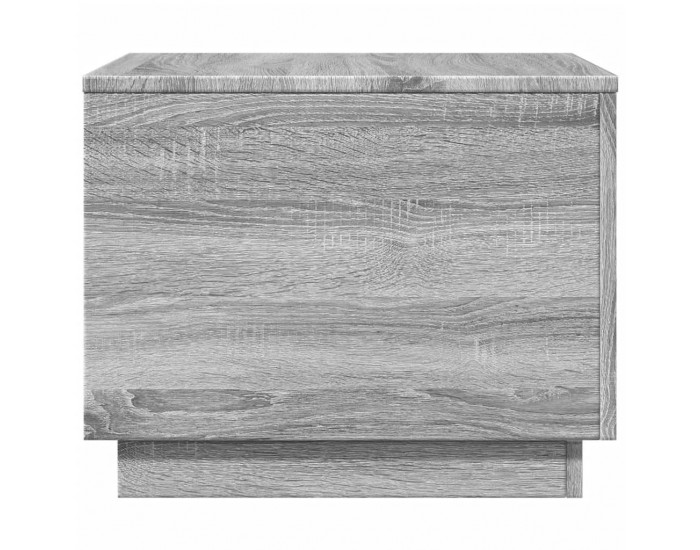 Sonata H Маса за кафе с LED осветление, сив сонома, 50x50x40 см