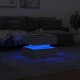 Sonata H Маса за кафе с LED осветление, сив сонома, 50x50x40 см
