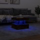 Sonata H Маса за кафе с LED осветление, опушен дъб, 50x50x40 см