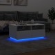 Sonata H Маса за кафе с LED осветление, бяла, 90x49x40 см
