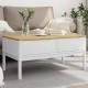 Sonata H Кафе маса FLORO, бяла, 99x55,5x45 см, борово дърво масив