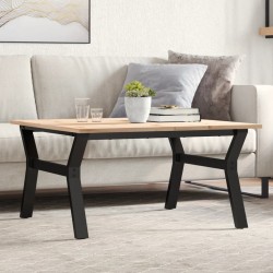Sonata H Кафе маса Y-образна рамка 90x90x45 см бор масив и чугун - Mese de dining