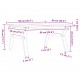 Sonata H Кафе маса Y-образна рамка 90x90x45 см бор масив и чугун