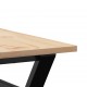 Sonata H Кафе маса Y-образна рамка 90x90x45 см бор масив и чугун