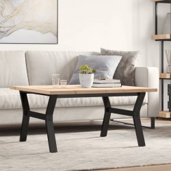 Sonata H Кафе маса Y-образна рамка 90x90x45,5 см бор масив и чугун - Mese de dining
