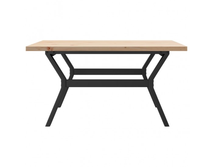Sonata H Кафе маса Y-образна рамка 90x90x45,5 см бор масив и чугун