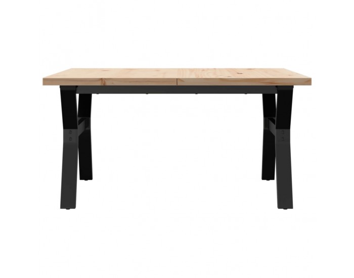 Sonata H Кафе маса Y-образна рамка 90x90x45,5 см бор масив и чугун