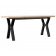 Sonata H Кафе маса Y-образна рамка 110x40x45,5 см бор масив и чугун