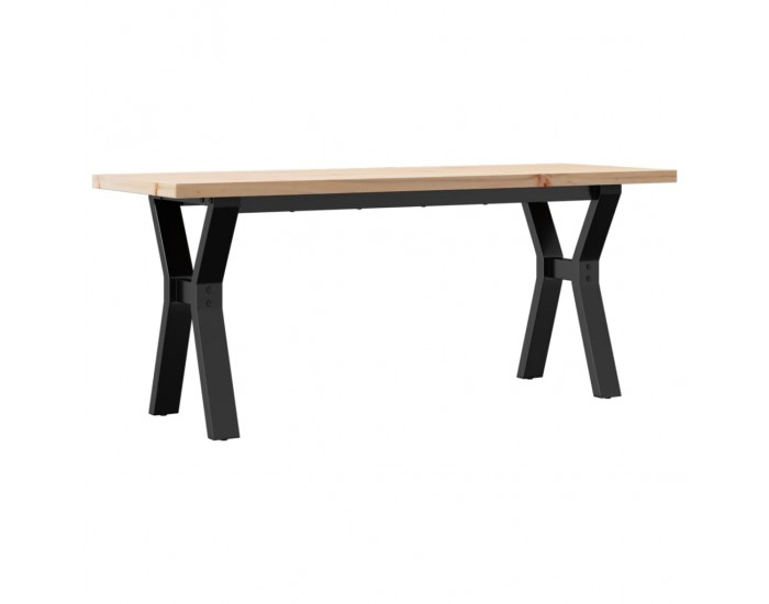 Sonata H Кафе маса Y-образна рамка 110x40x45,5 см бор масив и чугун