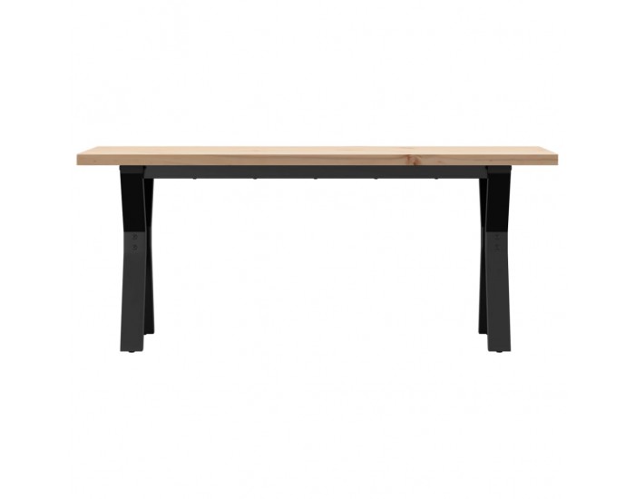 Sonata H Кафе маса Y-образна рамка 110x40x45,5 см бор масив и чугун