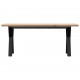 Sonata H Кафе маса Y-образна рамка 110x40x45,5 см бор масив и чугун