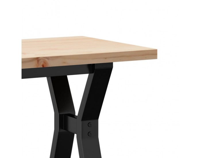 Sonata H Кафе маса Y-образна рамка 110x40x45,5 см бор масив и чугун