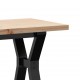 Sonata H Кафе маса Y-образна рамка 110x40x45,5 см бор масив и чугун