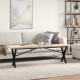 Sonata H Кафе маса X-образна рамка 160x40x45,5 см бор масив и чугун