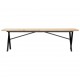 Sonata H Кафе маса X-образна рамка 160x40x45,5 см бор масив и чугун