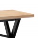Sonata H Кафе маса X-образна рамка 160x40x45,5 см бор масив и чугун