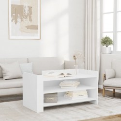 Sonata H Кафе маса, бяла, 100x50x50 см, инженерно дърво - Mese