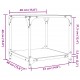 Sonata H Маса за кафе с прозрачен стъклен плот 40x40x40 см стомана