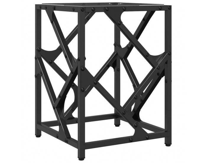 Sonata H Маса за кафе с прозрачен стъклен плот 30x30x41 см стомана