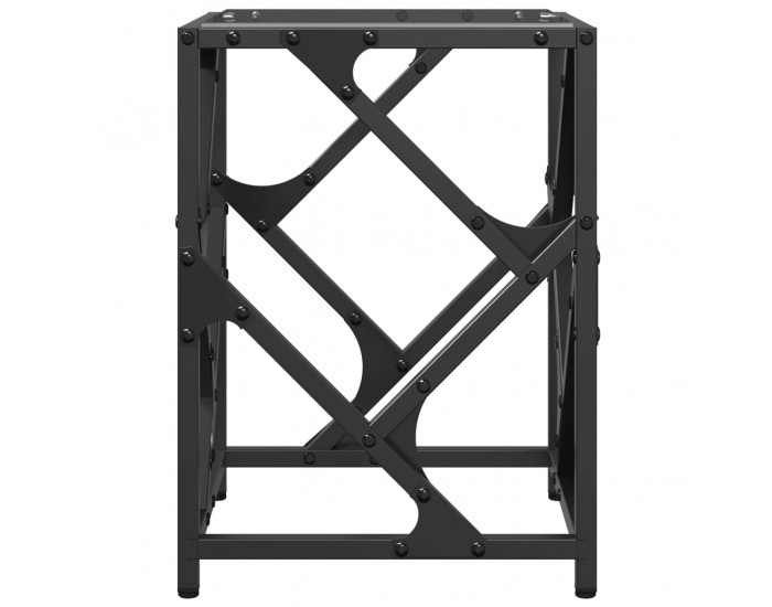 Sonata H Маса за кафе с прозрачен стъклен плот 30x30x41 см стомана