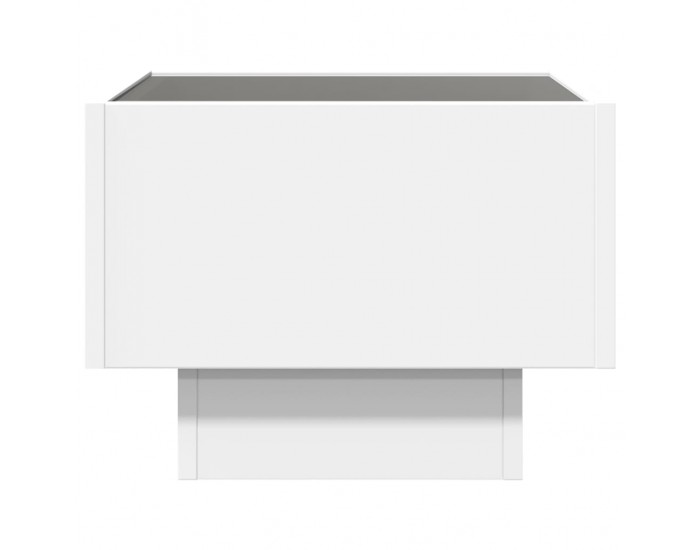 Sonata H Помощна маса с LED бяла 40x40x30 см инженерно дърво