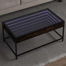 Sonata H Маса за кафе с Infinity LED, опушен дъб, 90x50x41 см - Măsuțe de living