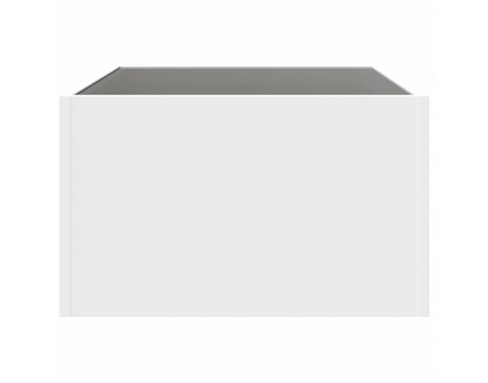 Sonata H Маса за кафе с Infinity LED, бяла, 70x50x30 см