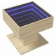 Sonata H Маса за кафе с LED, дъб сонома, 50x50x45 см, инженерно дърво