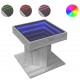 Sonata H Маса за кафе с LED, сив сонома, 50x50x45 см, инженерно дърво