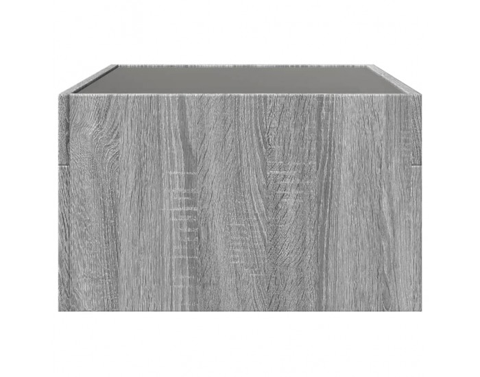 Sonata H Маса за кафе с Infinity LED, сив сонома, 70x50x30 см