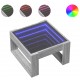 Sonata H Маса за кафе с Infinity LED, сив сонома, 50x53x30 см