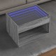 Sonata H Маса за кафе с Infinity LED, сив сонома, 70x50x50 см