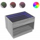 Sonata H Маса за кафе с Infinity LED, сив сонома, 70x50x50 см