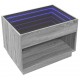 Sonata H Маса за кафе с Infinity LED, сив сонома, 70x50x50 см