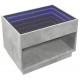 Sonata H Маса за кафе с Infinity LED, бетонно сив, 70x50x50 см