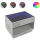 Sonata H Маса за кафе с Infinity LED, бетонно сив, 70x50x50 см