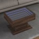 Sonata H Маса за кафе с LED, кафяв дъб, 70x50x45 см, инженерно дърво