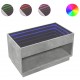 Sonata H Маса за кафе с Infinity LED, бетонно сива, 90x50x50 см