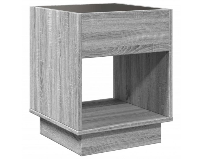 Sonata H Маса за кафе с Infinity LED, сив сонома, 40x40x50 см