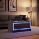 Sonata H Маса за кафе с LED осветление, кафяв дъб, инженерно дърво