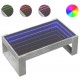 Sonata H Маса за кафе с Infinity LED, бетонно сив, 90x53x30 см