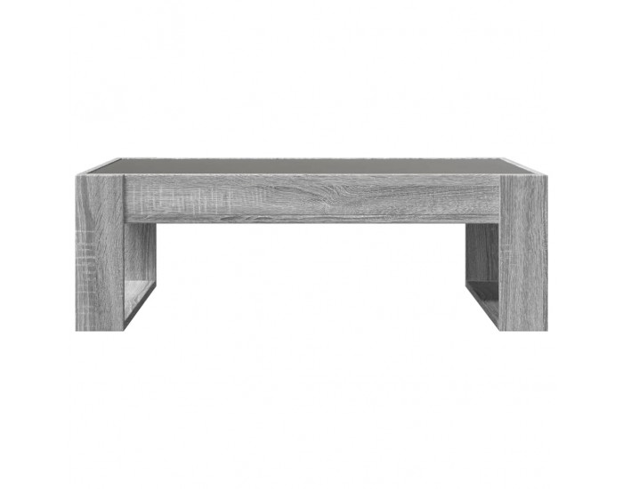 Sonata H Маса за кафе с Infinity LED, сив сонома, 90x53x30 см