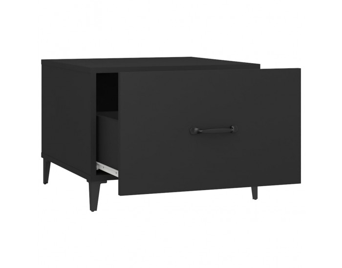 Sonata H Маса за кафе с метални крака 2 бр кафяв дъб 50x50x40 см
