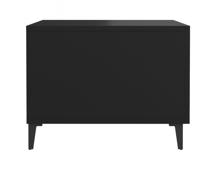 Sonata H Маса за кафе с метални крака 2 бр кафяв дъб 50x50x40 см