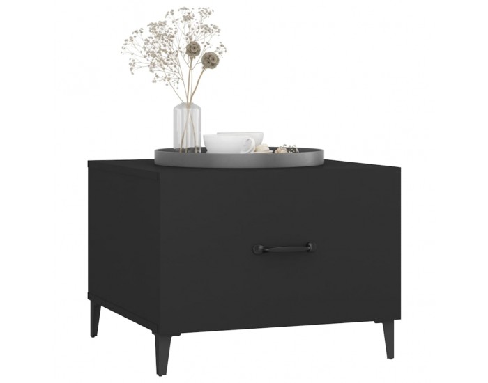Sonata H Маса за кафе с метални крака 2 бр кафяв дъб 50x50x40 см