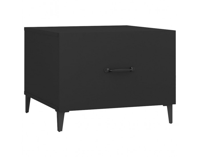Sonata H Маса за кафе с метални крака 2 бр кафяв дъб 50x50x40 см